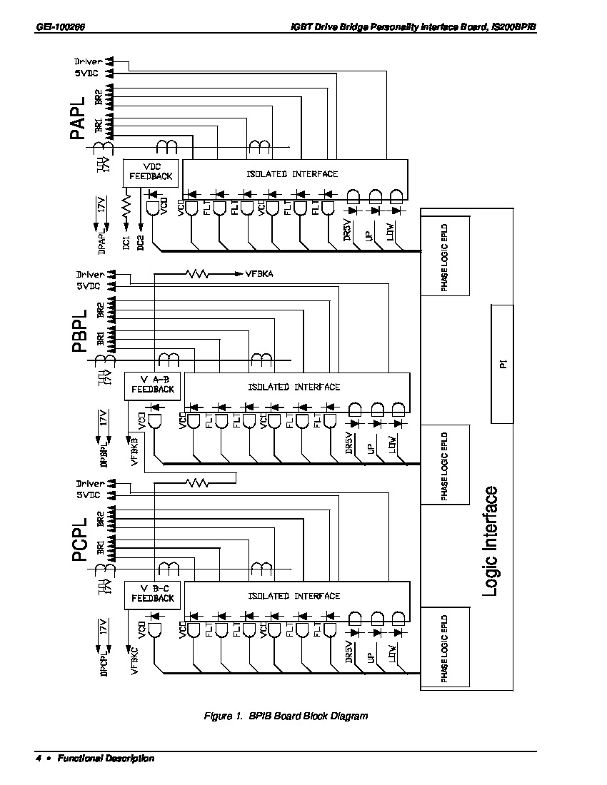 First Page Image of IS200BPIBG1AEB Drive Brige Personality Interface Board Layout Diagrams.pdf
